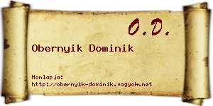 Obernyik Dominik névjegykártya
